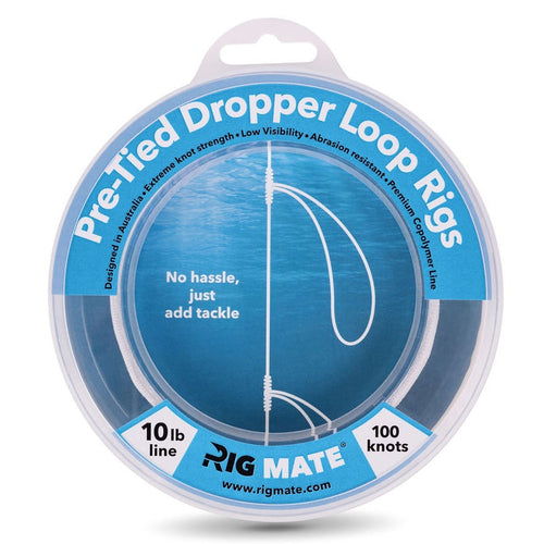 Rig Mate 10lb pre-tied dropper loop rig spool - front view
