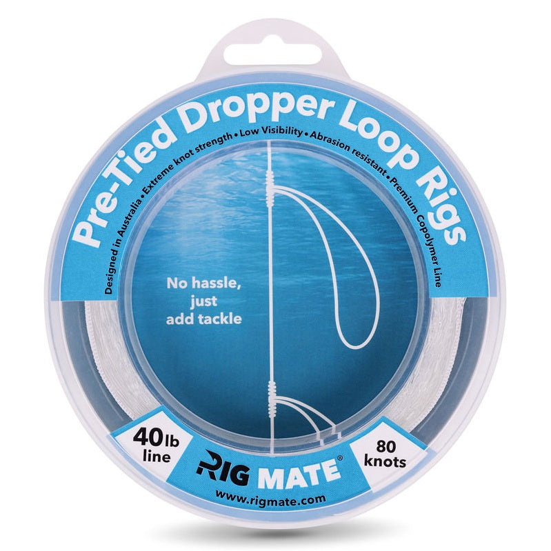 Rig Mate 40lb pre-tied dropper loop rig spool - front view